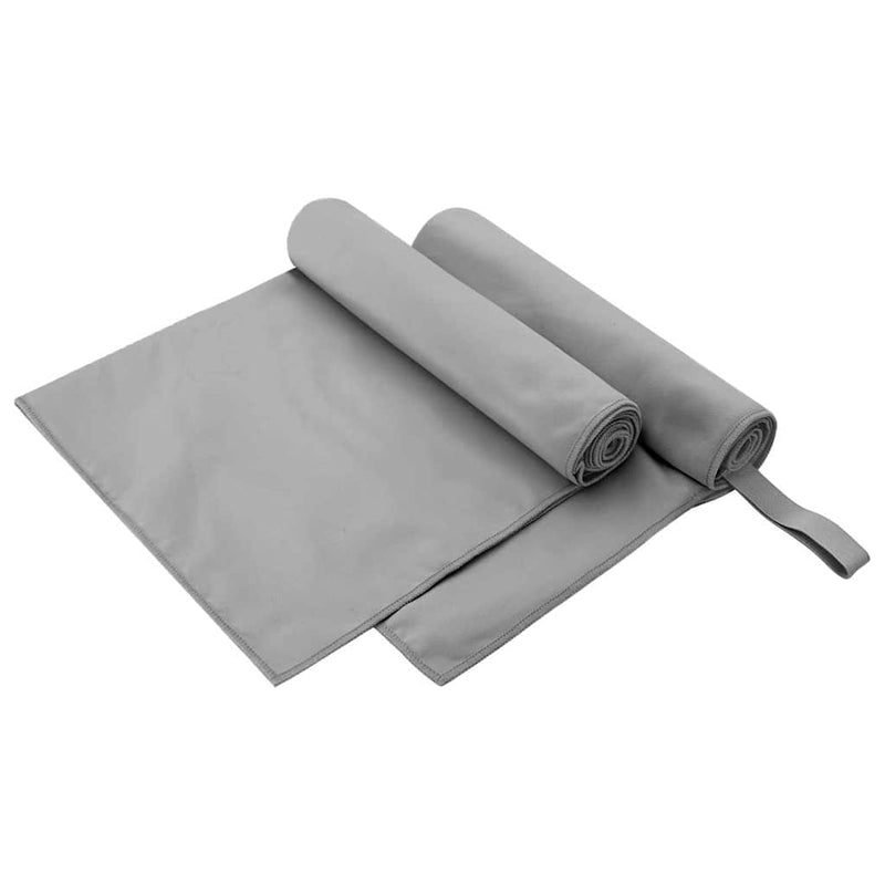 Load image into Gallery viewer, Vidaxl sporthanddoeken 2 pcs donkergrijs 100 x 50 cm