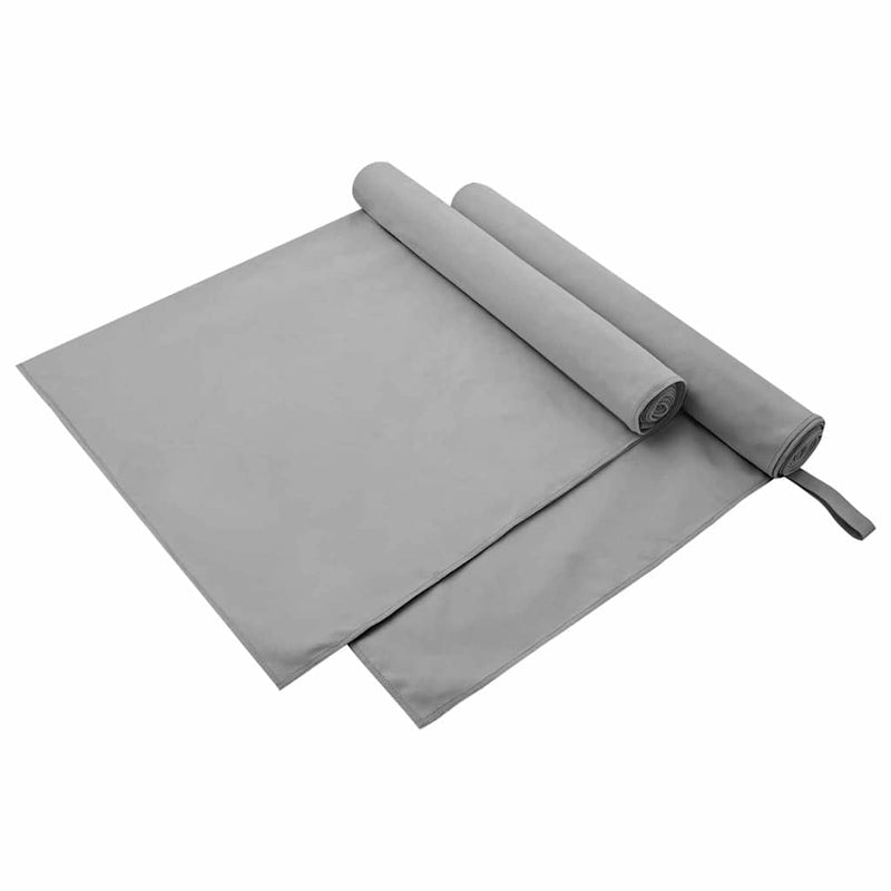Load image into Gallery viewer, Vidaxl sporthanddoeken 2 pcs donkergrijs 90 x 180 cm