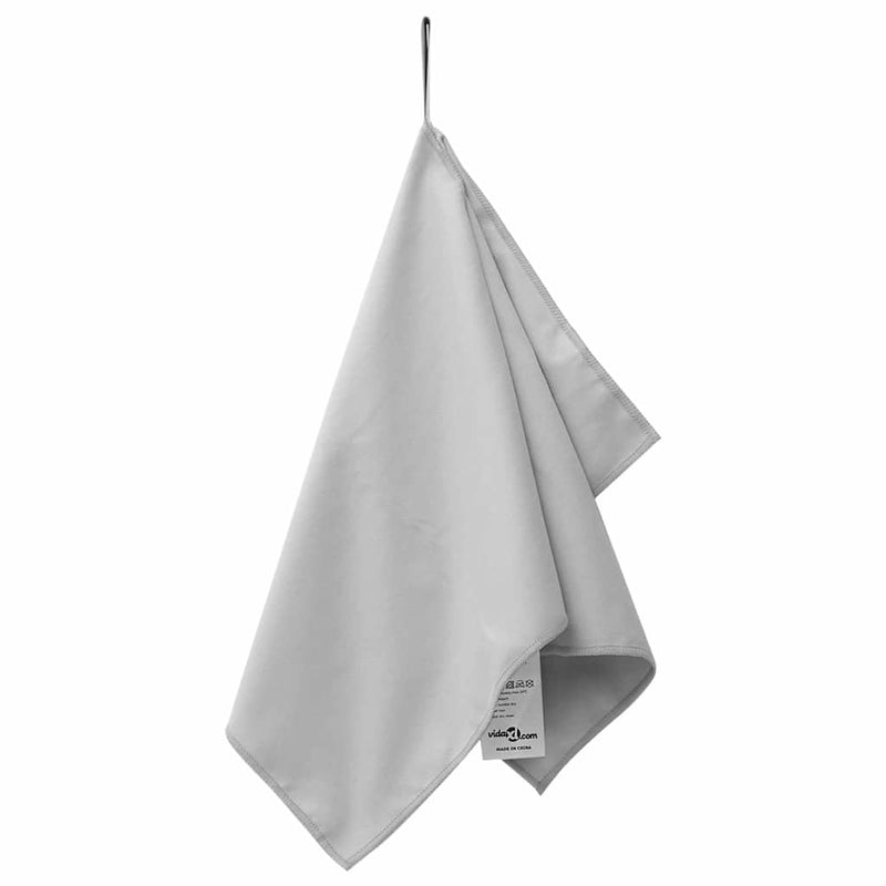 Load image into Gallery viewer, Vidaxl sporthanddoeken 2 pcs grijs 50 x 30 cm polyester en polyamide