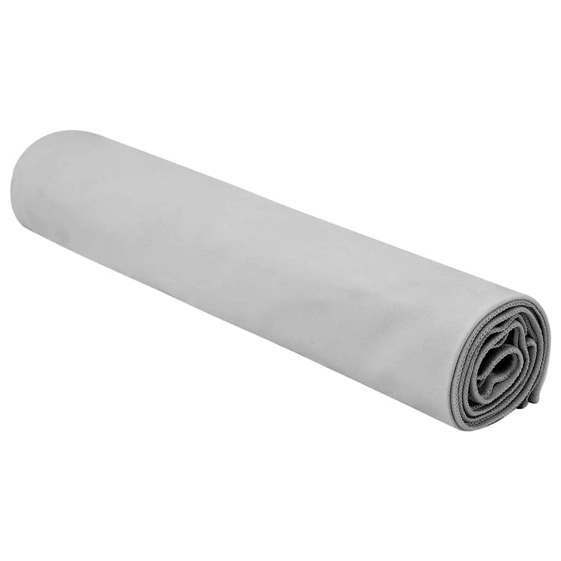 Load image into Gallery viewer, Vidaxl sporthanddoeken 2 pcs grijs 140 x 70 cm polyester en polyamide