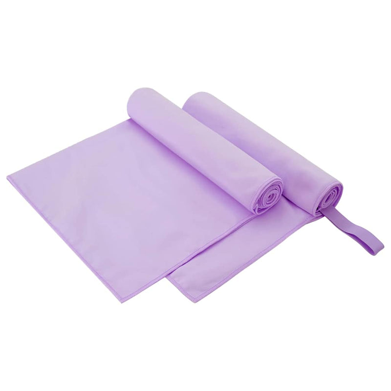 Load image into Gallery viewer, Vidaxl sporthanddoeken 2 pcs paars 100 x 50 cm polyester en polyamide