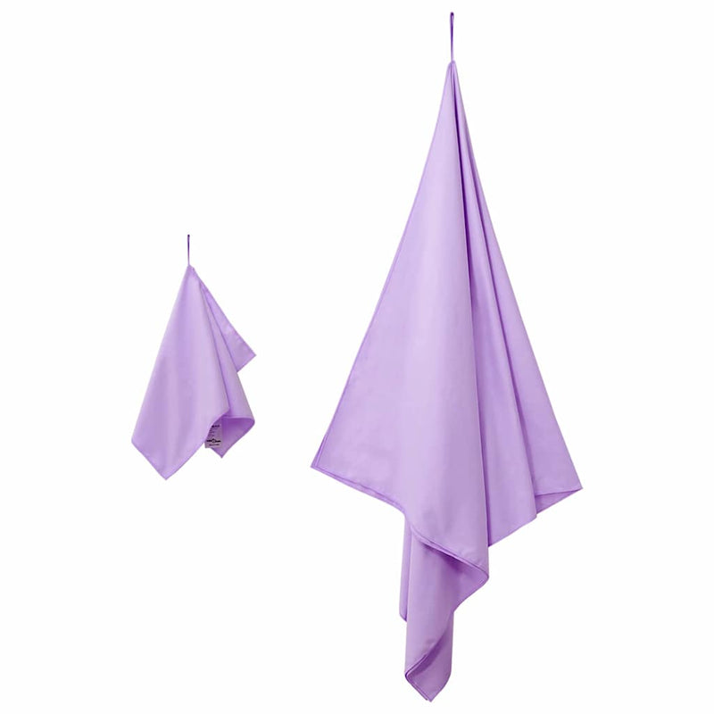 Load image into Gallery viewer, Vidaxl set van sporthanddoeken 2 pcs paars stof