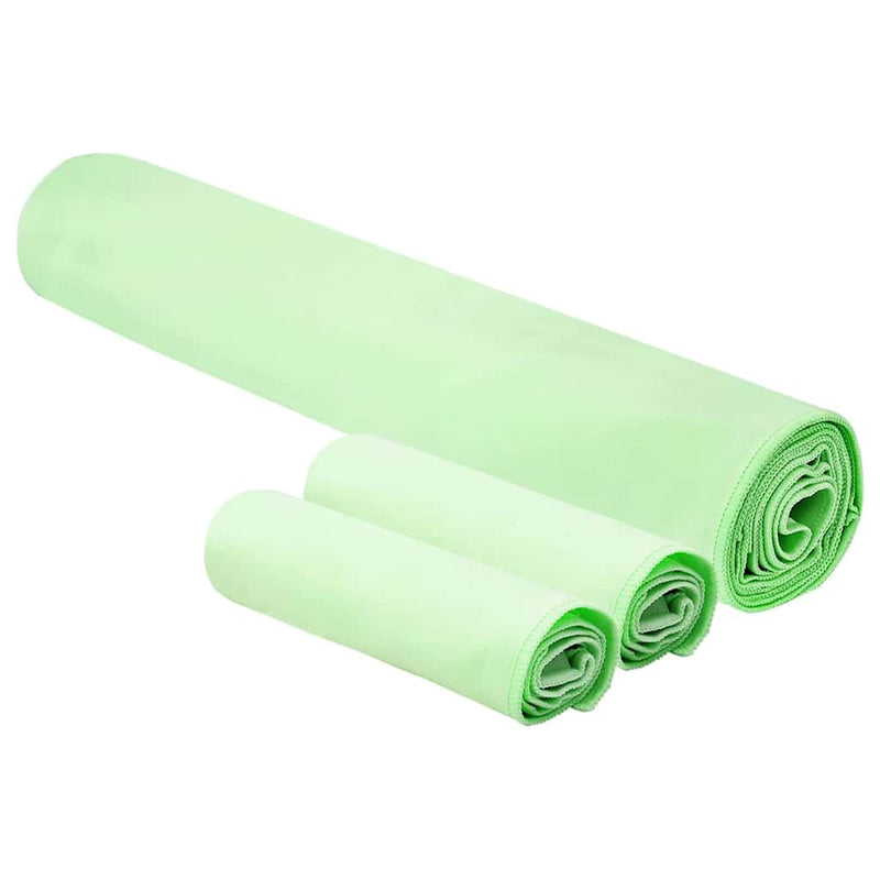 Load image into Gallery viewer, Vidaxl set van sporthanddoeken 3 pcs groen polyester en polyamide