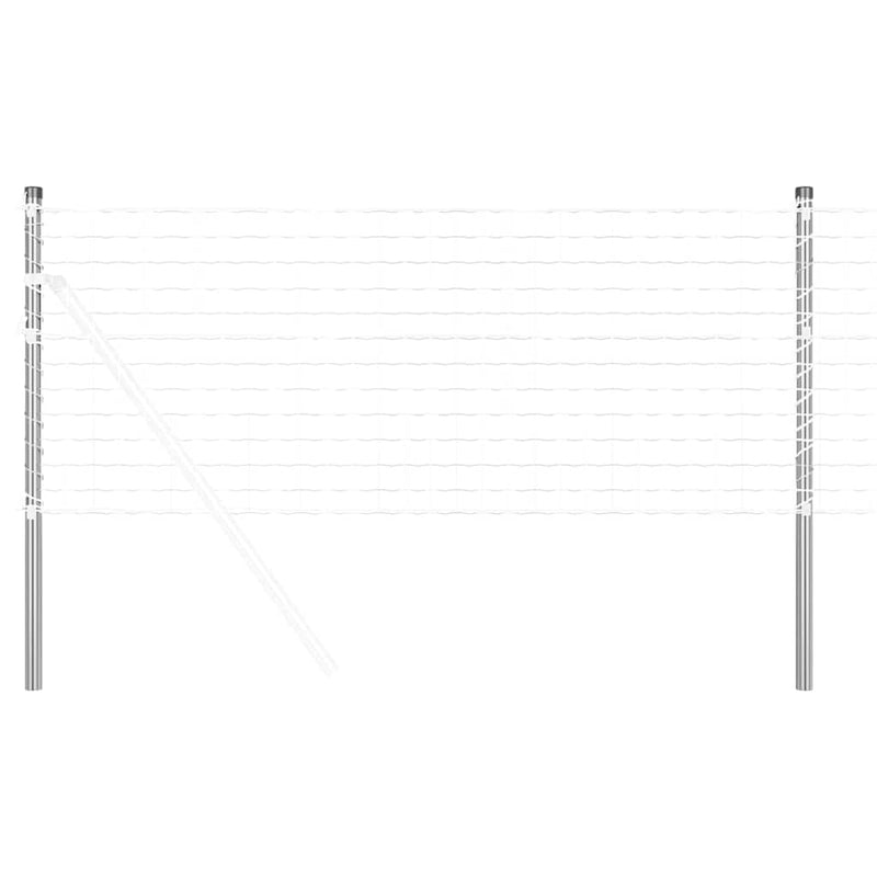 Load image into Gallery viewer, Vidaxl afrasteringspaal 12 pcs zilver 50 cm poedergecoat staal