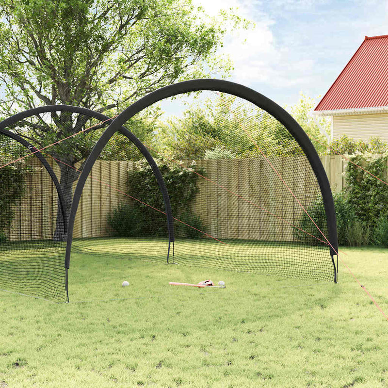 Load image into Gallery viewer, Vidaxl honkbal softbal zwart 702 x 369,5 x 243,5 cm polyester