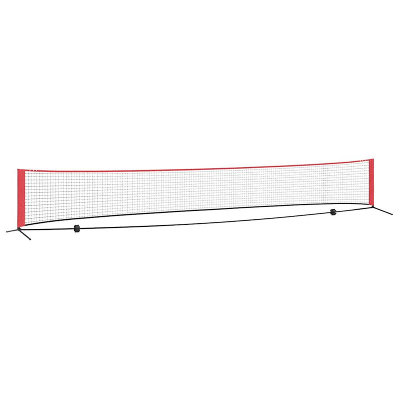 Load image into Gallery viewer, Vidaxl tennisnet zwart en rood 595 x 90,5 x 87 cm polyester