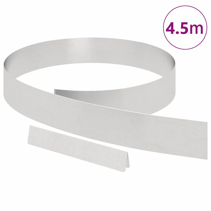 Load image into Gallery viewer, Vidaxl tuinrand zilver 450 x 0.05 x 15 cm roestvrij staal