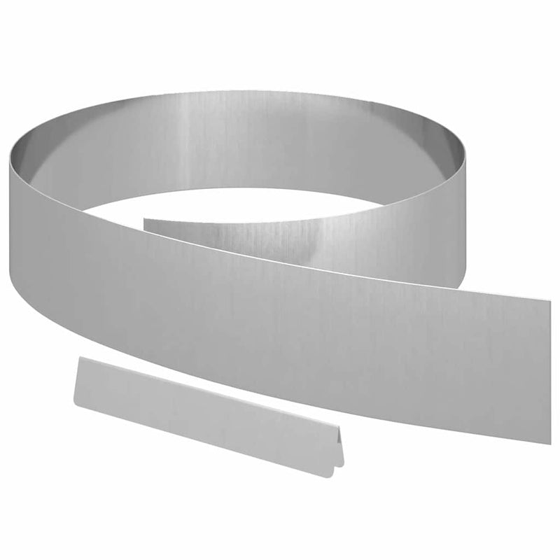 Load image into Gallery viewer, Vidaxl tuinrand 4 pcs zilver 450 x 0.05 x 15 cm gegalvaniseerd staal