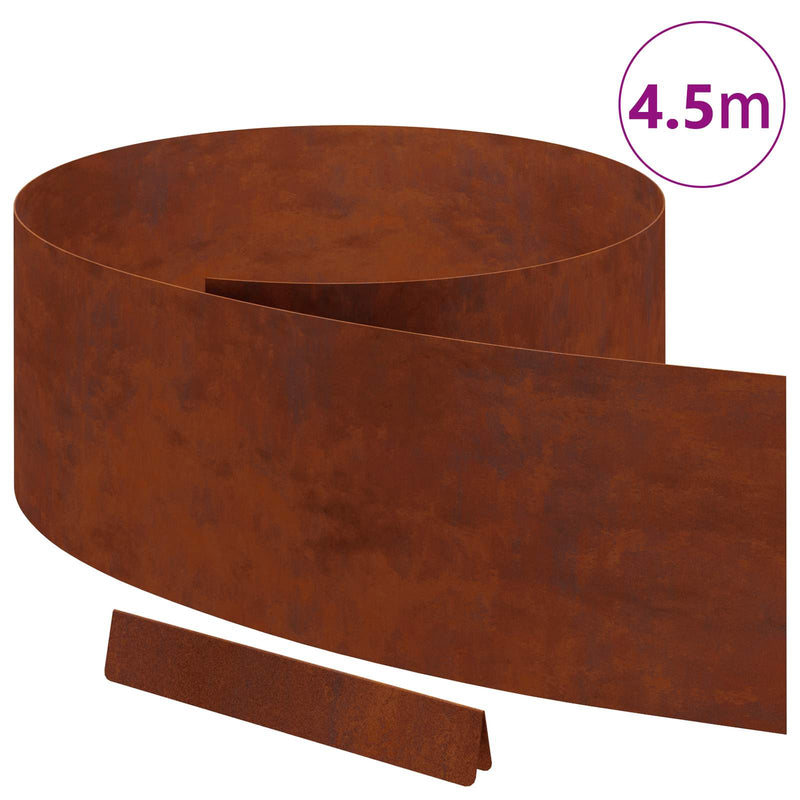 Load image into Gallery viewer, Vidaxl tuinrand roestig 450 x 0.05 x 15 cm cortenstaal