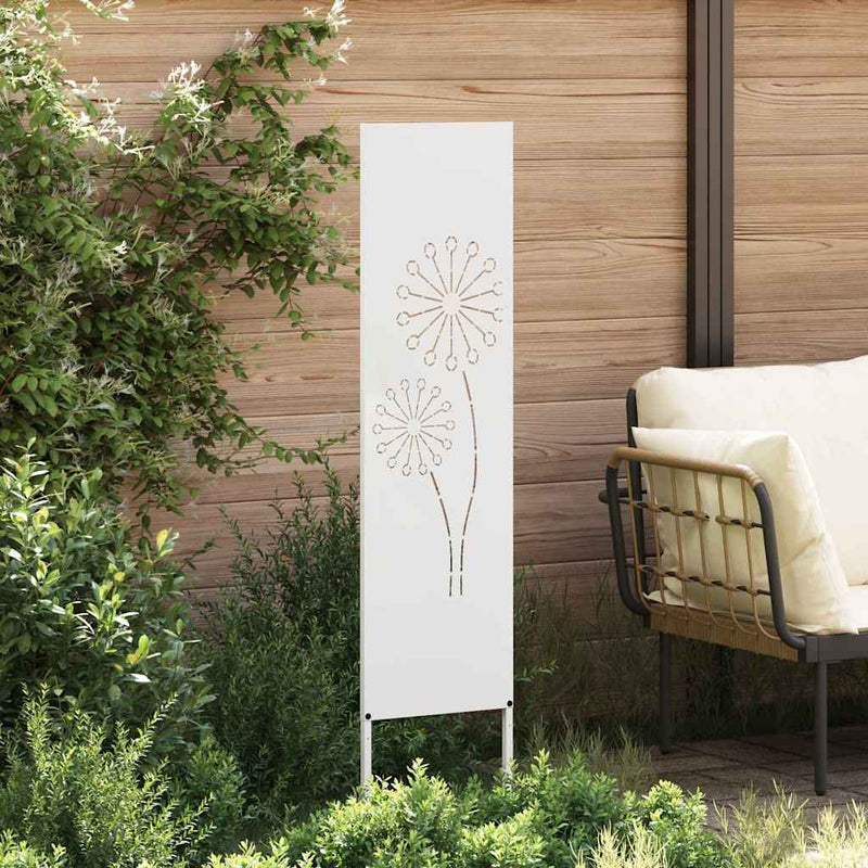Load image into Gallery viewer, Vidaxl tuin privacy screen fretwerk wit 32 x 140 cm koudgewalst staal
