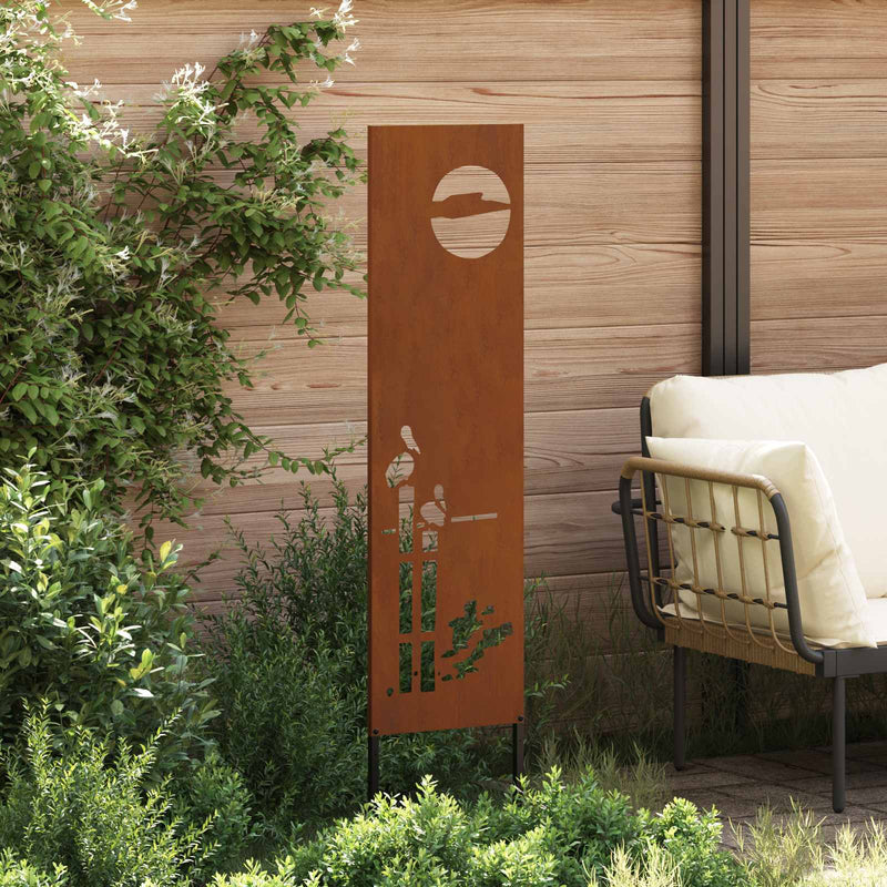 Load image into Gallery viewer, Vidaxl tuin privacy screen fretwerk roestig 32 x 140 cm cortenstaal