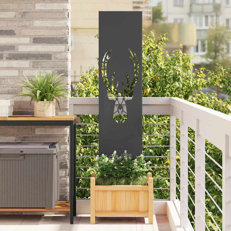 Load image into Gallery viewer, Vidaxl tuin privacy screen zwart 32 x 140 cm koudgewalst staal