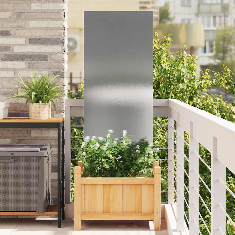Load image into Gallery viewer, Vidaxl tuin privacy screen fretwerk zilver 50 x 140 cm roestvrij staal