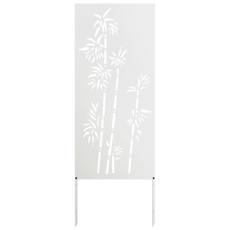 Load image into Gallery viewer, Vidaxl tuin privacy screen bloemen wit 50 x 140 cm koudgewalst staal