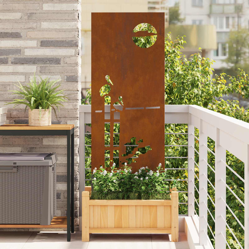 Load image into Gallery viewer, Vidaxl tuin privacy screen fretwerk roestig 50 x 140 cm cortenstaal