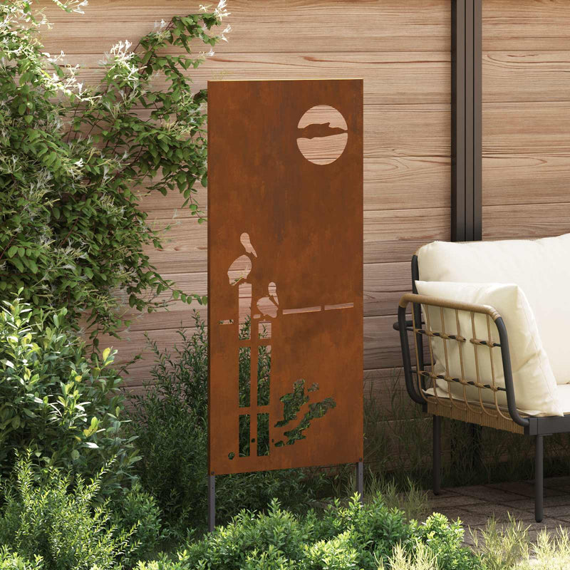 Load image into Gallery viewer, Vidaxl tuin privacy screen fretwerk roestig 50 x 140 cm cortenstaal