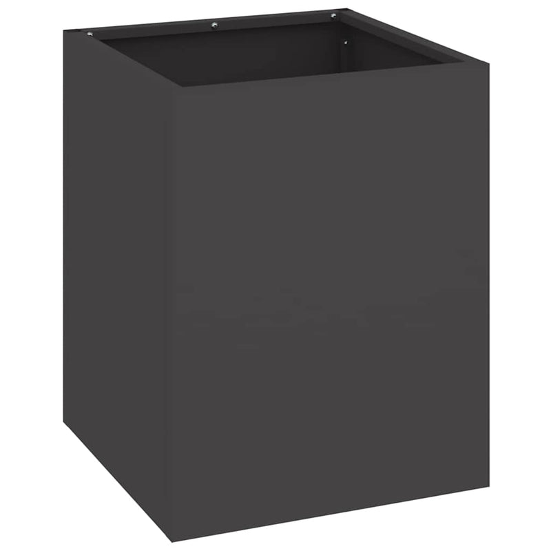 Load image into Gallery viewer, Vidaxl tuin bloempot zwart 32 x 32 x 40 cm koudgewalst staal