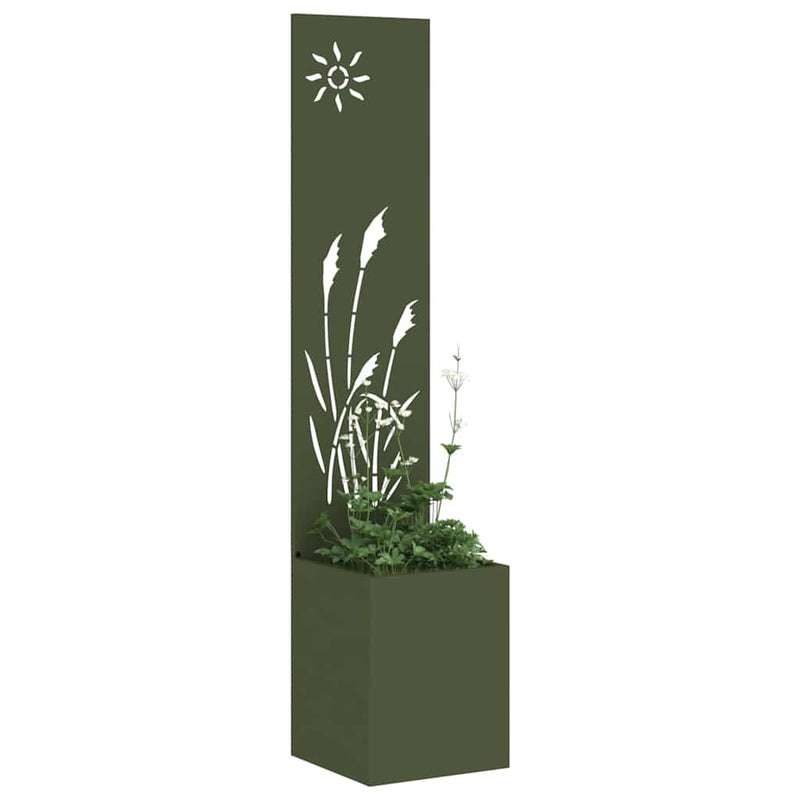 Load image into Gallery viewer, Vidaxl tuin privacy screen olijfgroen 32 x 140 cm koudgewalst staal