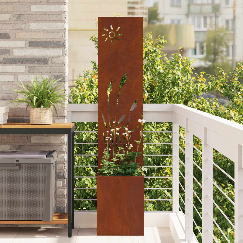 Load image into Gallery viewer, Vidaxl tuin privacy screen fretwerk roestig 32 x 140 cm cortenstaal