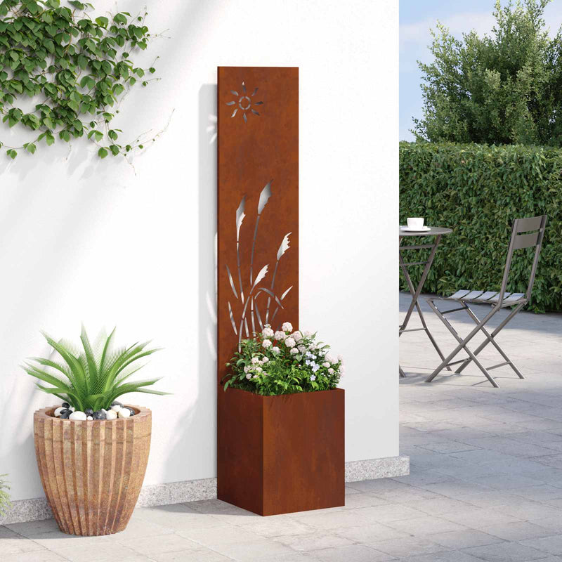 Load image into Gallery viewer, Vidaxl tuin privacy screen fretwerk roestig 32 x 140 cm cortenstaal