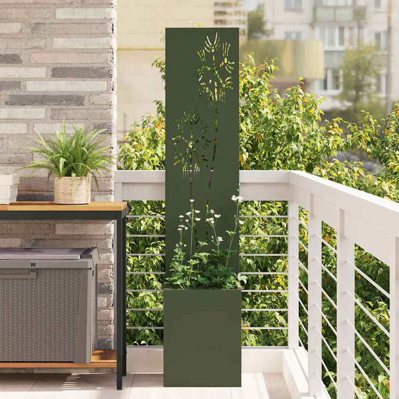 Load image into Gallery viewer, Vidaxl tuin privacy screen olijfgroen 32 x 140 cm koudgewalst staal