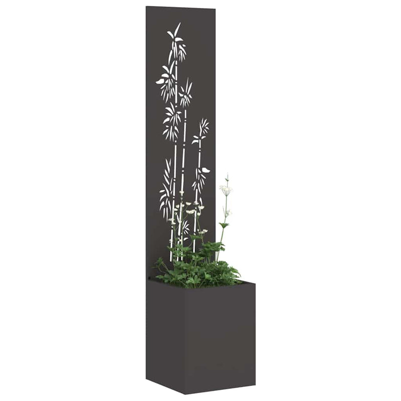 Load image into Gallery viewer, Vidaxl tuin privacy screen zwart 32 x 32 x 150 cm koudgewalst staal