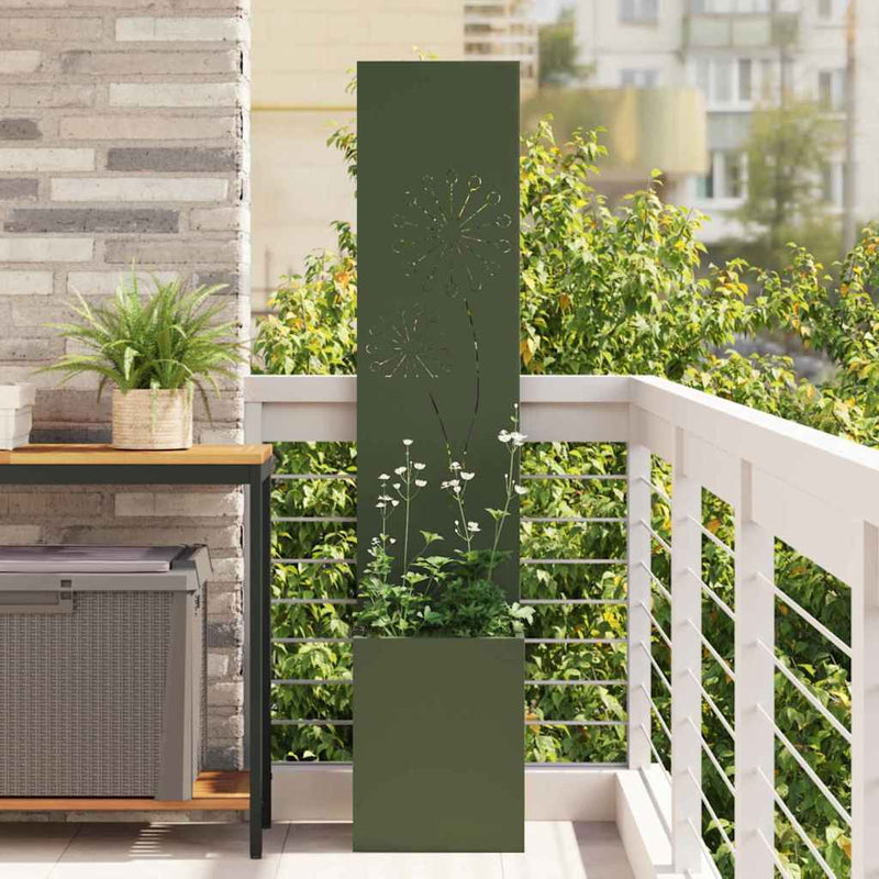 Load image into Gallery viewer, Vidaxl tuin privacy screen olijfgroen 32 x 140 cm koudgewalst staal