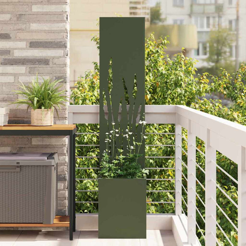 Load image into Gallery viewer, Vidaxl tuin privacy screen olijfgroen 32 x 140 cm koudgewalst staal