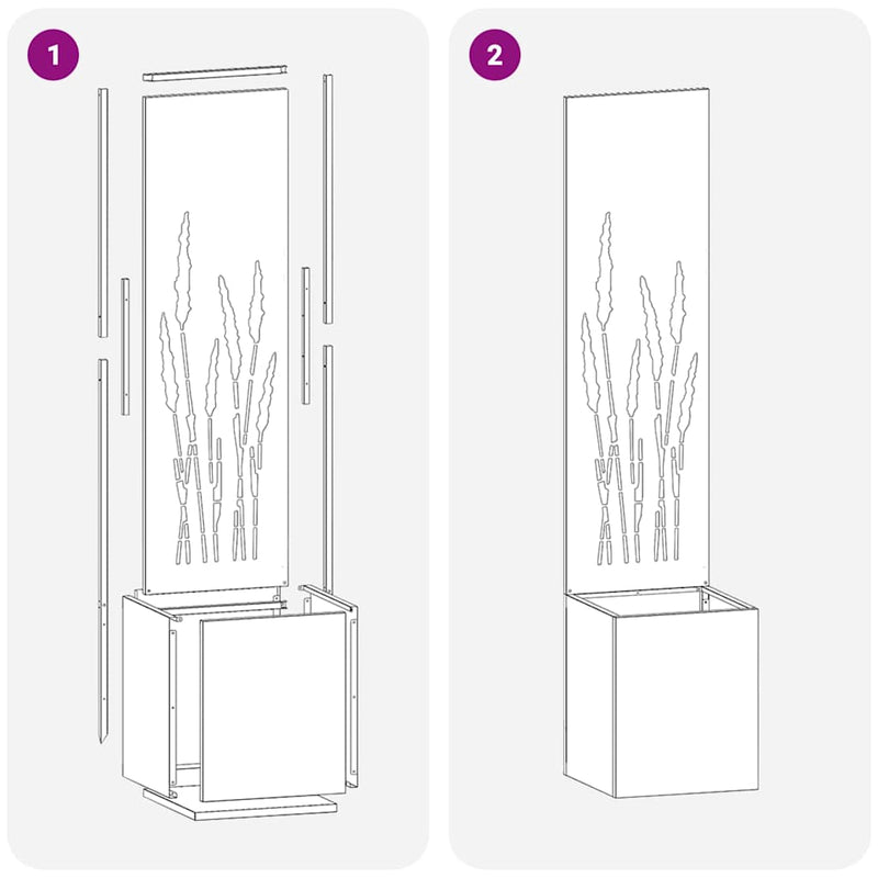 Load image into Gallery viewer, Vidaxl tuin privacy screen fretwerk roestig 32 x 140 cm cortenstaal