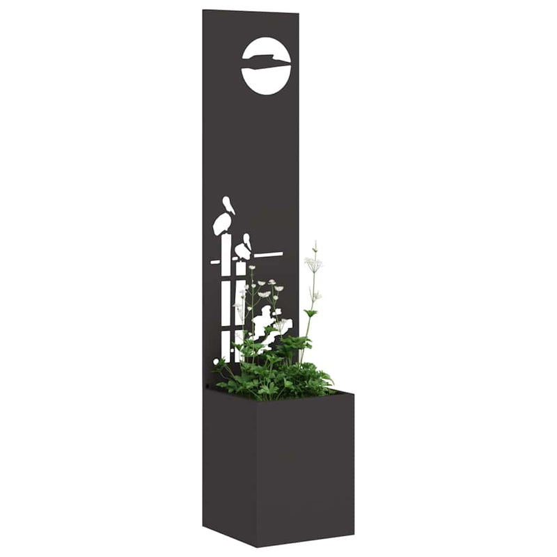 Load image into Gallery viewer, Vidaxl tuin privacy screen zwart 32 x 140 cm koudgewalst staal