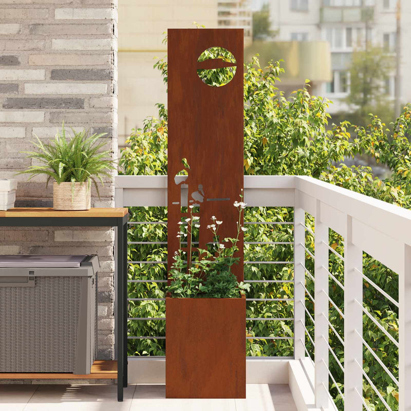 Load image into Gallery viewer, Vidaxl tuin privacy screen fretwerk roestig 32 x 140 cm cortenstaal