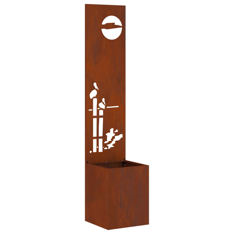 Load image into Gallery viewer, Vidaxl tuin privacy screen fretwerk roestig 32 x 140 cm cortenstaal
