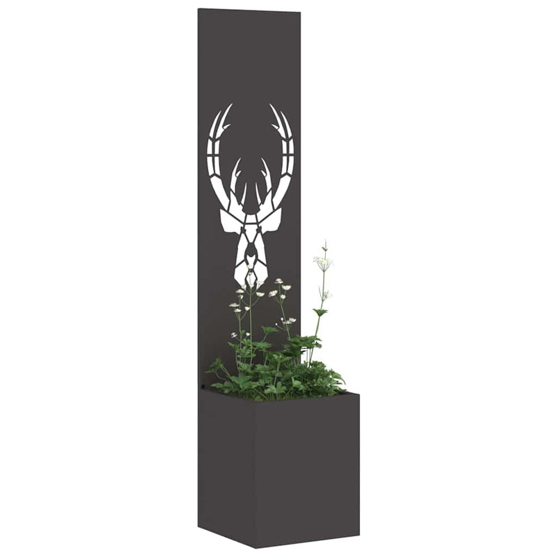 Load image into Gallery viewer, Vidaxl tuin privacy screen zwart 32 x 32 x 150 cm koudgewalst staal