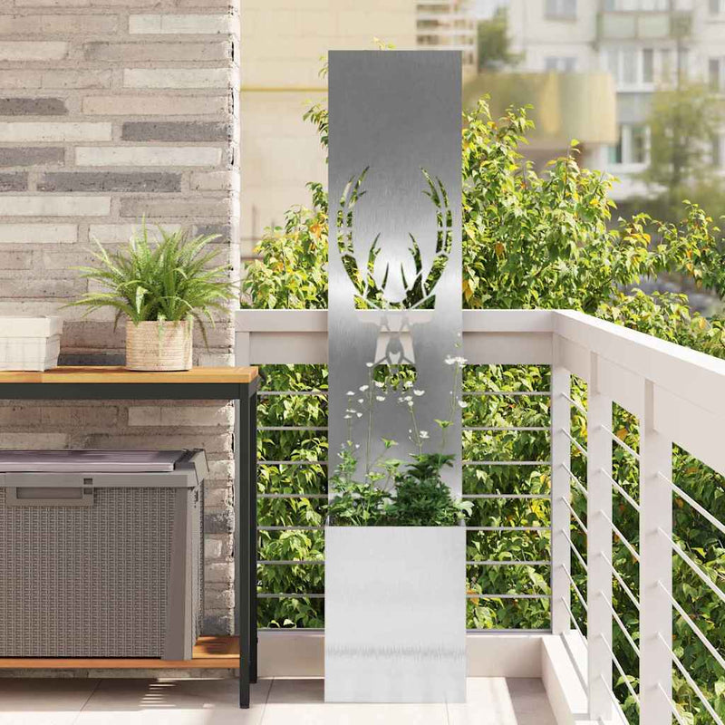 Load image into Gallery viewer, Vidaxl tuin privacy screen zilver 32 x 32 x 150 cm roestvrij staal