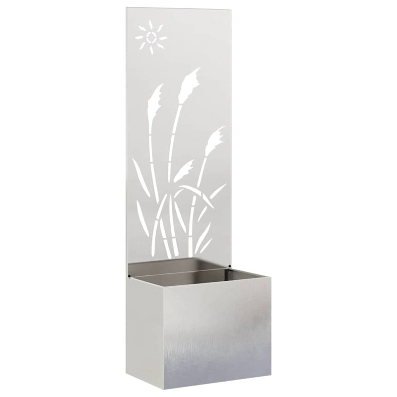 Load image into Gallery viewer, Vidaxl tuin privacy screen fretwerk zilver 50 x 140 cm roestvrij staal