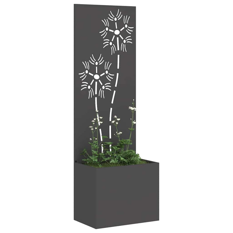 Load image into Gallery viewer, Vidaxl tuin privacy screen zwart 50 x 32 x 150 cm koudgewalst staal