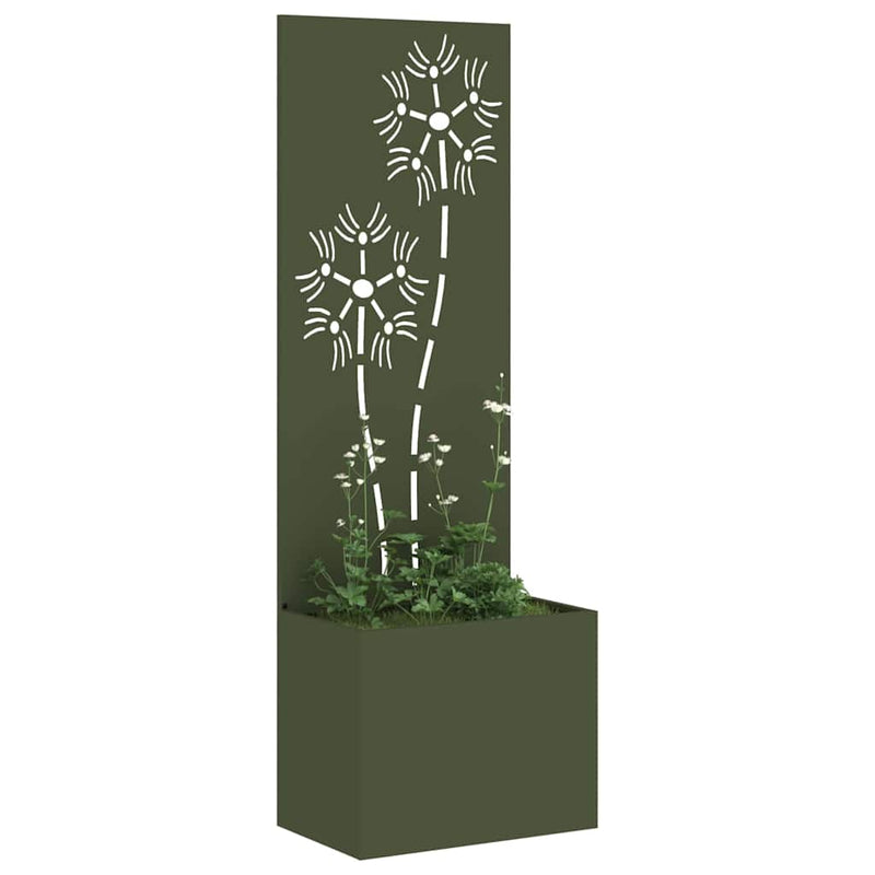 Load image into Gallery viewer, Vidaxl tuin privacy screen olijfgroen 50 x 140 cm koudgewalst staal