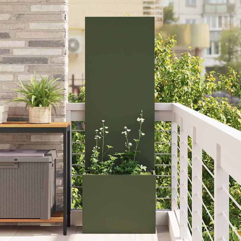Load image into Gallery viewer, Vidaxl tuin privacy screen olijfgroen 50 x 140 cm koudgewalst staal