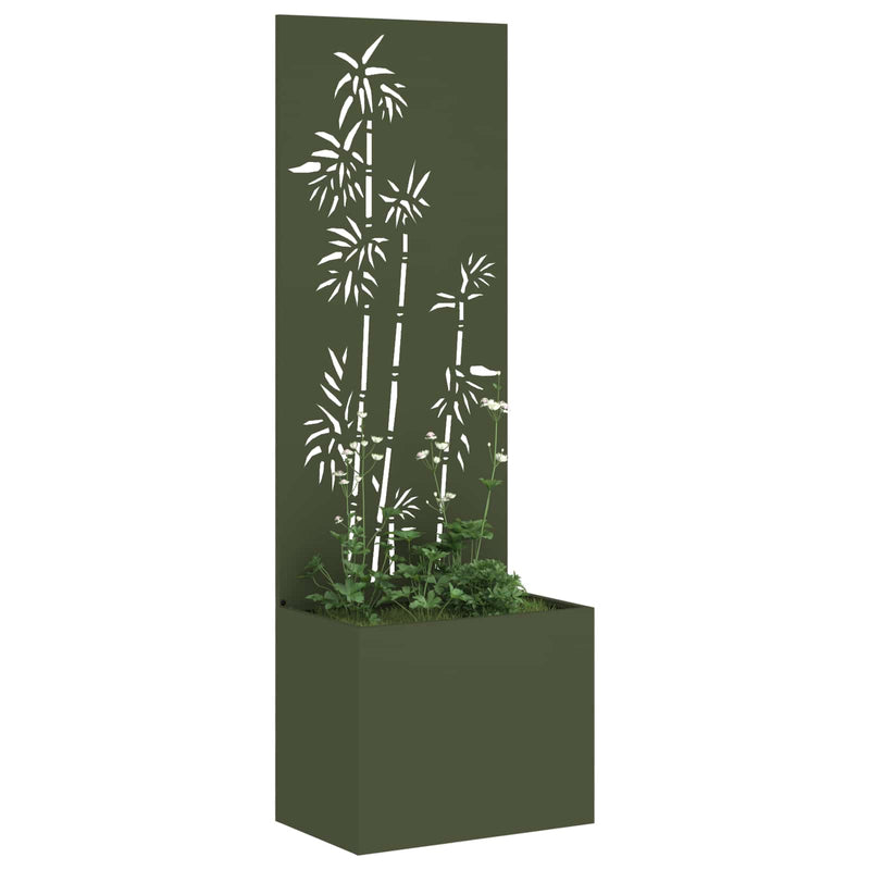 Load image into Gallery viewer, Vidaxl tuin privacy screen olijfgroen 50 x 140 cm koudgewalst staal
