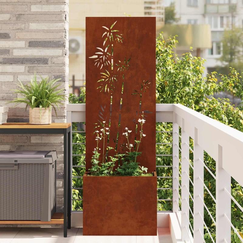 Load image into Gallery viewer, Vidaxl tuin privacy screen bloemen roestig 50 x 140 cm cortenstaal