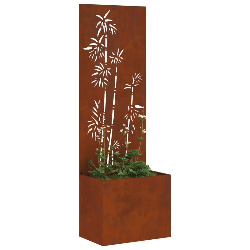 Load image into Gallery viewer, Vidaxl tuin privacy screen bloemen roestig 50 x 140 cm cortenstaal