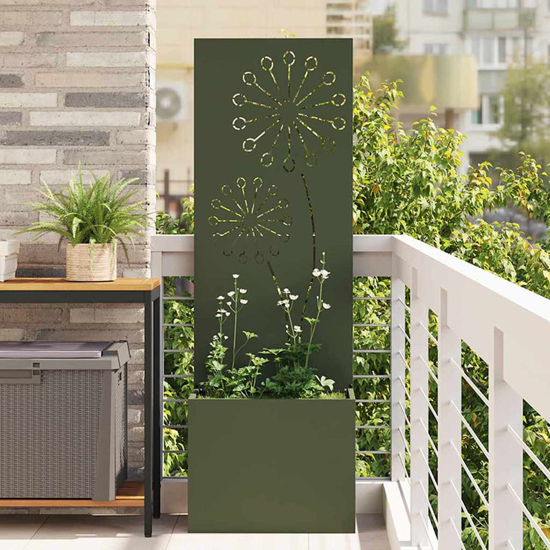 Load image into Gallery viewer, Vidaxl tuin privacy screen olijfgroen 50 x 140 cm koudgewalst staal