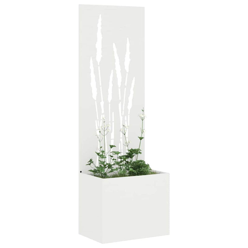 Load image into Gallery viewer, Vidaxl tuin privacy screen fretwerk wit 50 x 140 cm koudgewalst staal