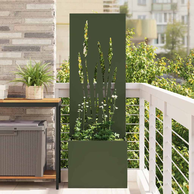 Load image into Gallery viewer, Vidaxl tuin privacy screen olijfgroen 50 x 140 cm koudgewalst staal