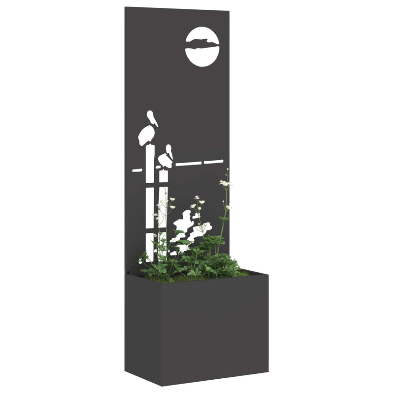 Load image into Gallery viewer, Vidaxl tuin privacy screen zwart 50 x 32 x 150 cm koudgewalst staal