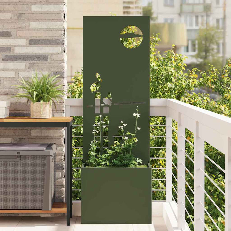 Load image into Gallery viewer, Vidaxl tuin privacy screen olijfgroen 50 x 140 cm koudgewalst staal