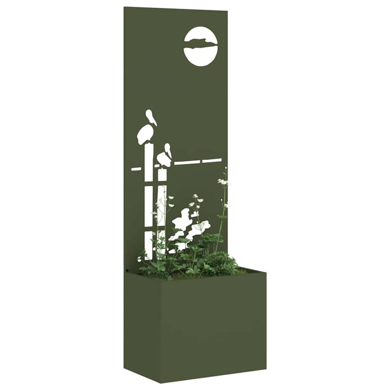 Load image into Gallery viewer, Vidaxl tuin privacy screen olijfgroen 50 x 140 cm koudgewalst staal