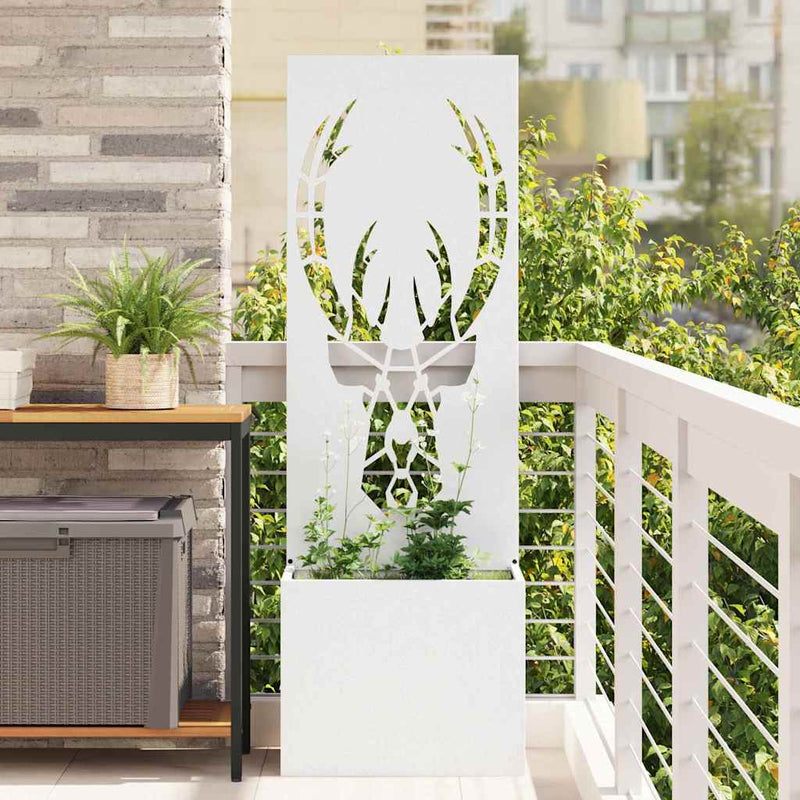 Load image into Gallery viewer, Vidaxl tuin privacy screen wit 50 x 140 cm koudgewalst staal