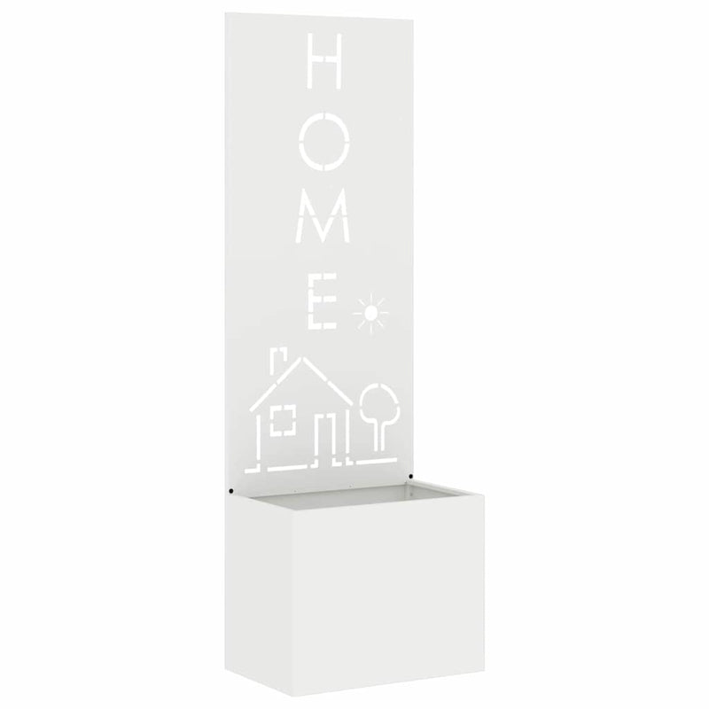 Load image into Gallery viewer, Vidaxl tuin privacy screen fretwerk wit 50 x 140 cm koudgewalst staal