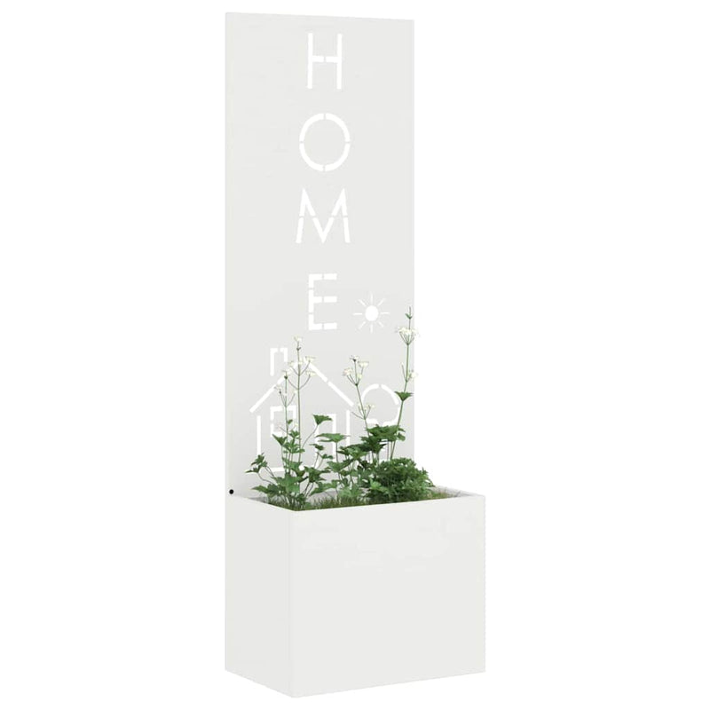 Load image into Gallery viewer, Vidaxl tuin privacy screen fretwerk wit 50 x 140 cm koudgewalst staal